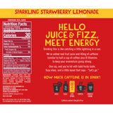 IZZE Spark Sparkling Juice Variety Pack, Raspberry Peach + Strawberry Lemonade, No Sugar Added, 8.4 FL OZ, 24 Cans