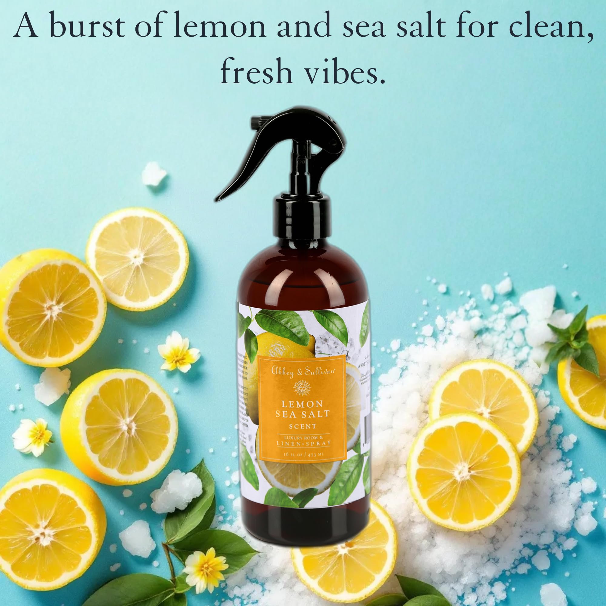 Abbey & Sullivan Linen Spray, Lemon Sea Salt, 16 oz