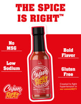 Cajun Nation CAJUN HEAT Garlic Pepper Sauce 5oz - Spicy Garlic Hot Sauce with No MSG - Authentic Louisiana Style Heat from the Cajun Coast - Low