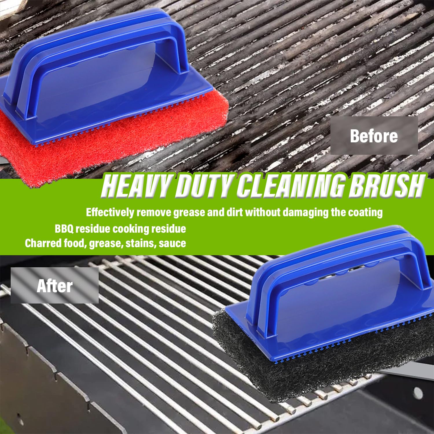 EPLZON 5 Pack Electric Cleaning Brush Pad Kitchen Bathroom Household Cleaning Pad Swimming Pool Wall Cleaning Brush Heavy Duty Griddle Scrubber
