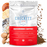 Crockett Coffee Organic Mushroom Coffee with MCT Oil | Antioxidant Rich Functional Blend of 7 Organic Mushrooms for Clear Focus, Gut Health & Clean
