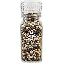 Simply Organic Whole Pepper Grinder, 3 Ounce Bottle, Blend of Black, White and Green Peppercorn for Complex Flavor