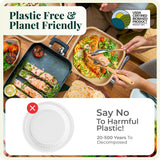 Disposable Palm Leaf Bamboo Tray and Oval Platter Disposable Charcuterie Boards Plates and Party Platters Trays Eco Compostable Wooden Food Platters