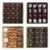 Valentine's Day Chocolate Gift Set - 4 Dairy Free Vegan Gift Boxes - 63 Pc Gourmet Chocolates - Kosher Parve Assorted Valentine Candy for Her