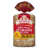 Arnold Whole Grains 12 Grains and Seeds Whole Grain Bread, Bread Free From Artificial Colors, Flavors and Preservatives, 24 oz Loaf