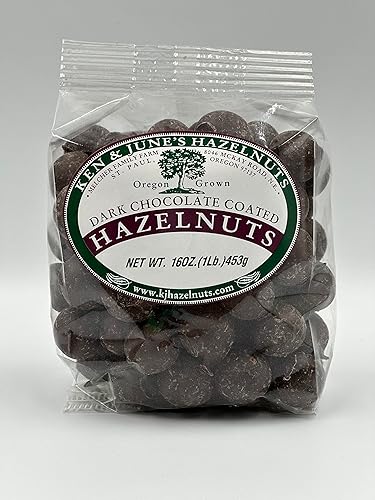Dark Chocolate Coated Hazelnuts - 16 Oz Bag