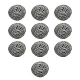 10 Packs Stainless Steel Sponge Scrubber Set, Metal Scouring Pad Stainless Steel Wire Washing Balls for Cookware Cleaning
