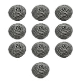10 Packs Stainless Steel Sponge Scrubber Set, Metal Scouring Pad Stainless Steel Wire Washing Balls for Cookware Cleaning