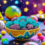 Crunchy Gummy Candy - 1.5 Pound Bag - Chewy Gummy Stars Candy with Crispy Shell - Space Candies in Berry Flavors by Cosmo Clusters for Party Favors