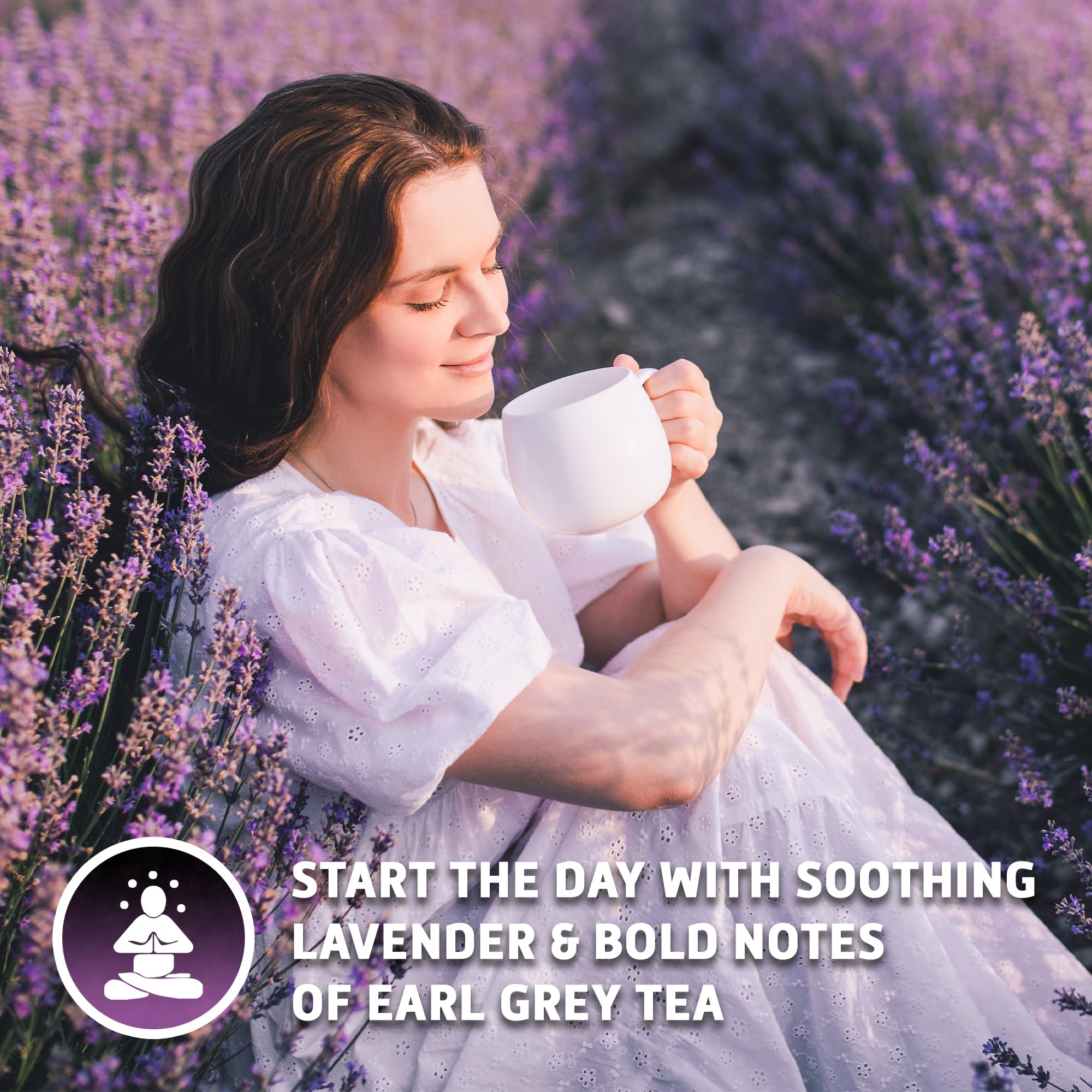 Sou Zen Earl Grey Lavender Loose Leaf Tea Blend 4oz | Ceylon Black Tea with Bergamot Oil and Lavender Flowers | Aromatic Black Tea Blend | Resealable