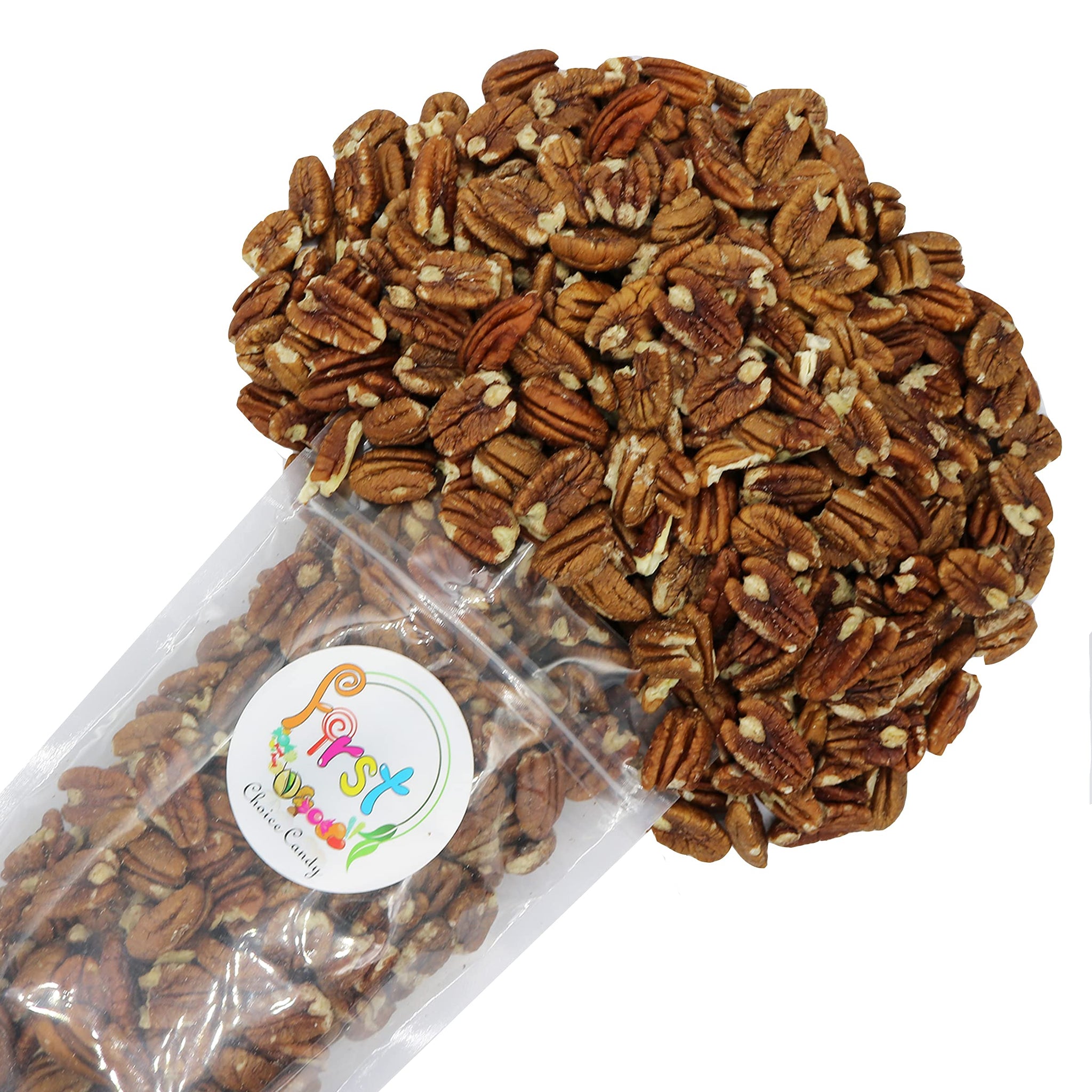 FirstChoiceCandy Healthy Gourmet Unsalted Natural Raw Pecans, 1 Pound