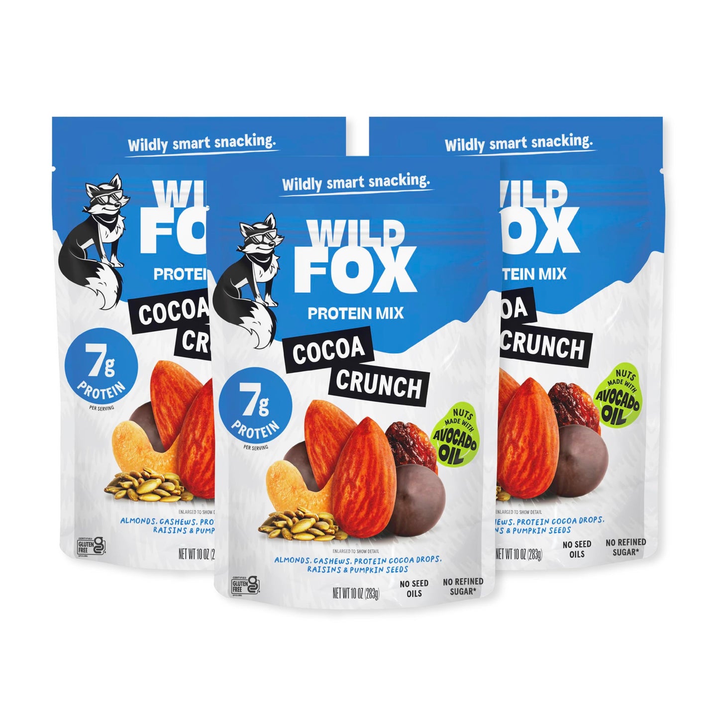 Wild Fox Trail Mix - Healthy Plant-Based Snack Made With Pure Avocado Oil And No Refined Sugar Or Seed Oils Ideal For Vegan Gluten-Free And Paleo