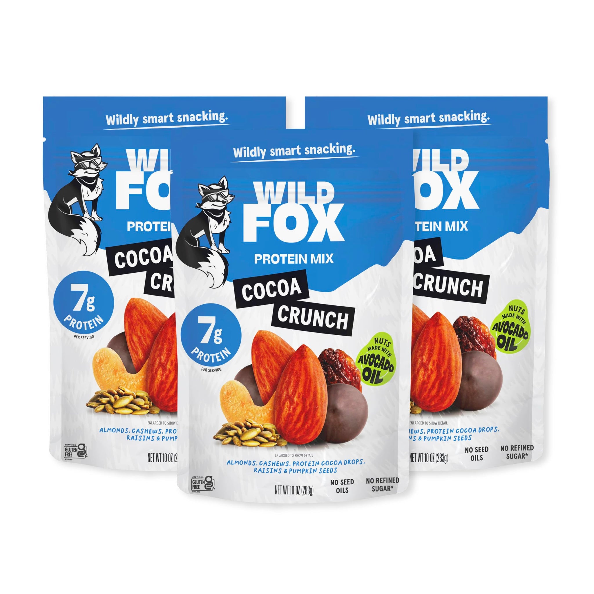 Wild Fox Trail Mix - Healthy Plant-Based Snack Made With Pure Avocado Oil And No Refined Sugar Or Seed Oils Ideal For Vegan Gluten-Free And Paleo