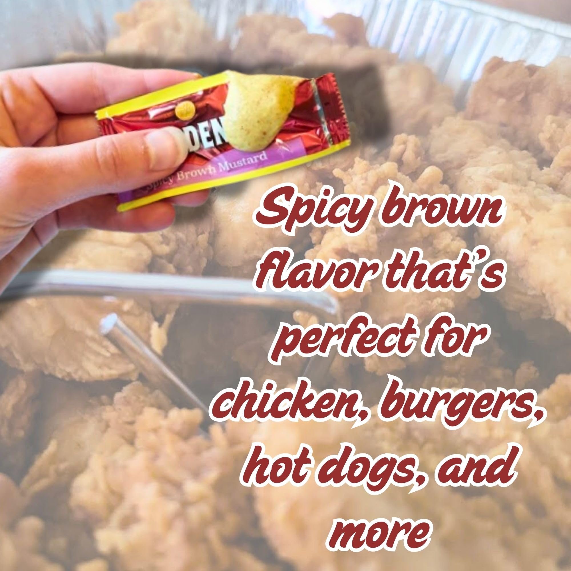 Gift Set: Spicy Brown Mustard Packets (9g) - 25 Count with Spreader in Food-Safe Slide-Seal Bag by CMC Products (approximately 25 packets)