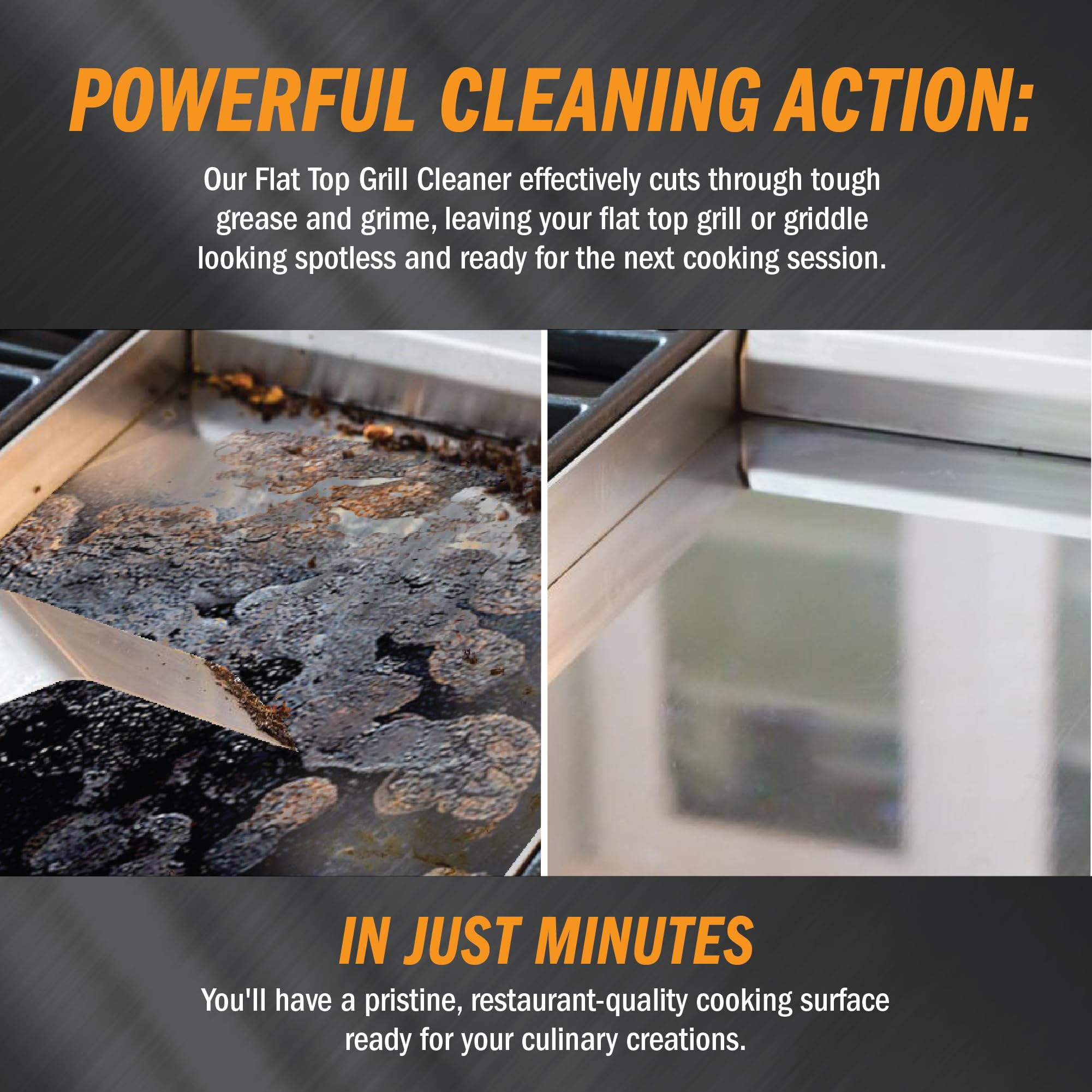 Active Element Flat Top Grill Cleaner - 32 fl oz | Griddle Cleaner, Removes Burnt-On Residue, Food Safe, Non-Caustic Formula, For Blackstone Grills
