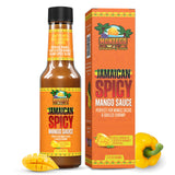 Montego Island Foods Jamaican Spicy Mango Sauce - Real Mango, Fiery Scotch Bonnet Peppers, Zesty Lime Juice & Juicy Golden Raisins - Sweet, Tangy