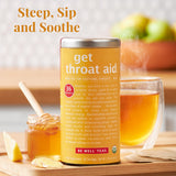 The Republic of Tea - Organic Get Throat Aid Herb Tea Tin, 36 Tea Bags, Naturally Caffeine Free Be Well Tea