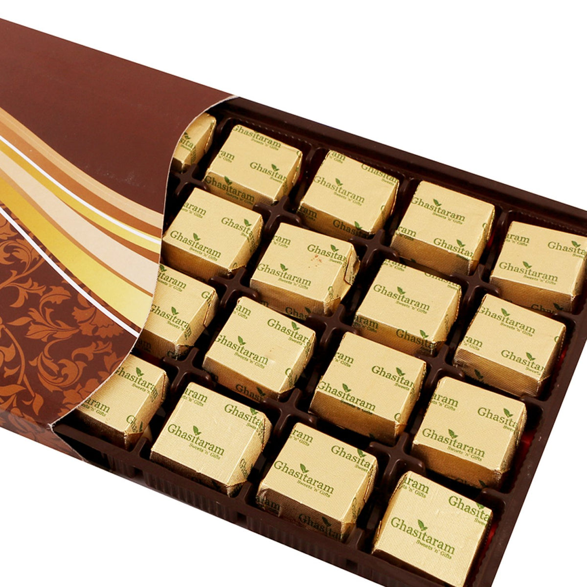 Valentine Gifts - Valentine Chocolates Ghasitaram Gifts - Brown Assorted Chocolate Box