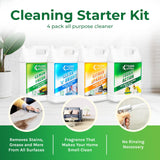 Hygea Natural Cleaning Starter Kit - 1 Gallon - Eco-Friendly Household Cleaners - Degreaser, All Purpose Cleaner, Glass Cleaner, & Tile and Grout
