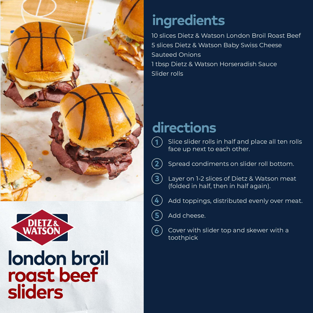 Dietz & Watson London Broil Thin Sliced Roast Beef, 6 Oz