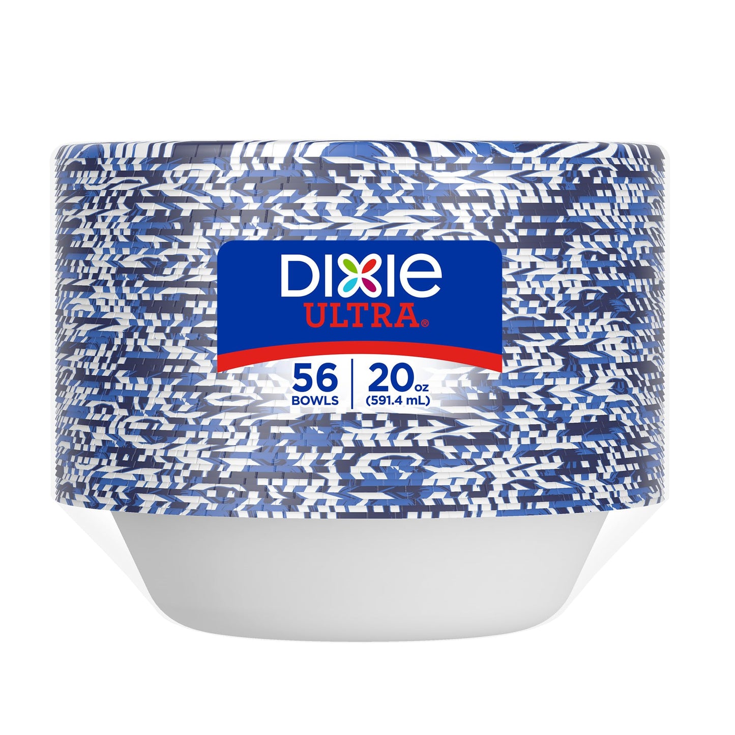 Dixie Ultra, Large Paper Bowls, 20 Oz, 56 Count, Microwave Safe, Compostable, Disposable Bowls Great For Breakfast, Lunch, And Dinner Meals