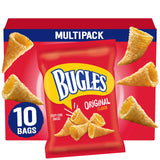 Bugles Original Crispy Corn Snacks, Snack Bags Multipack, 10 Ct, 8.75 oz