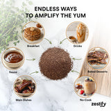 Zestify Amber Latte - Espresso Salted Caramel Seasoning Blend |BBQ Grilling, Popcorn Topper, Desserts, & Breakfast | Gourmet Spice Mix (5.3 oz Shaker)