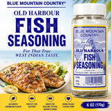Blue Mountain Country Jamaican Fish Seasoning, 6 Oz - Authentic Caribbean Seafood Spice Blend for Fish, Shrimp, Salmon, Tilapia, Frying, Grilling