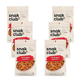 Snak Club Hot and Spicy Peanuts, Chili and Cayenne Pepper Seasoned Nuts, Gluten-Free and Kosher Snack, 7.5 oz Resealable Bags, 6 Pack