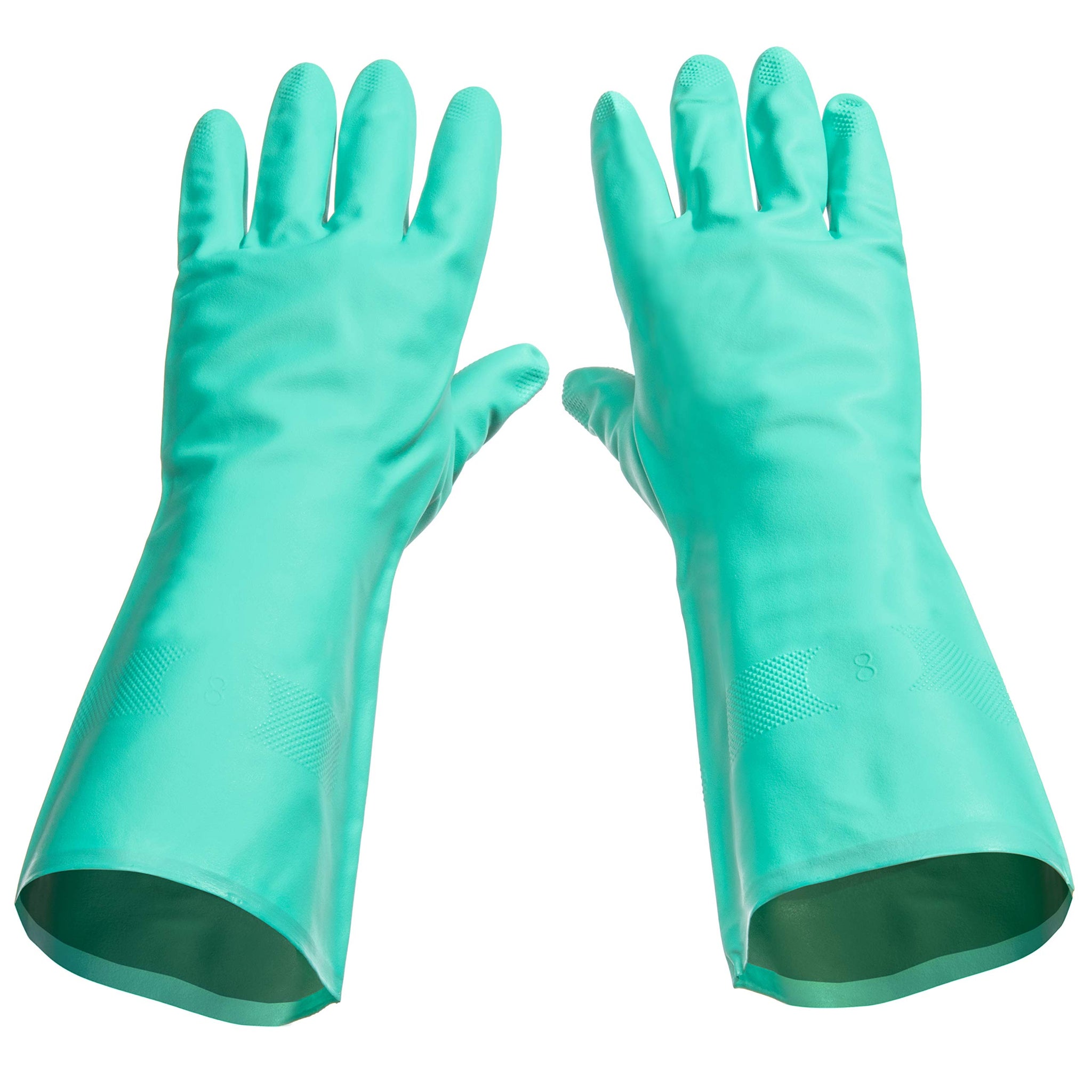 TUSKO PRODUCTS Best Nitrile Rubber Cleaning, Household, Dishwashing Gloves, Latex Free, Vinyl Free, Reusable not Disposable, Medium M (1 Pair)