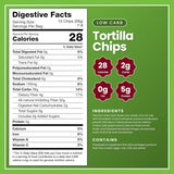 WiO SmartFoods™ Low Carb Tortilla Chips (Pack of 1, 8oz) - Fat-Free, Keto-Friendly, and Low Calorie Healthy Chips for Parties, Gatherings, and Daily