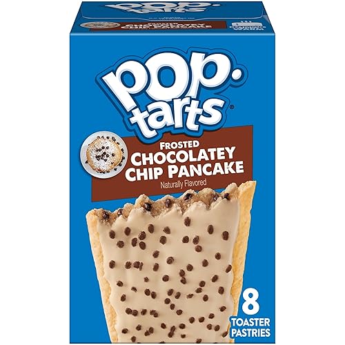 Pop-Tarts Toaster Pastries, Breakfast Foods, Kids Snacks, Frosted Chocolatey Chip Pancake (8 Pop-Tarts)