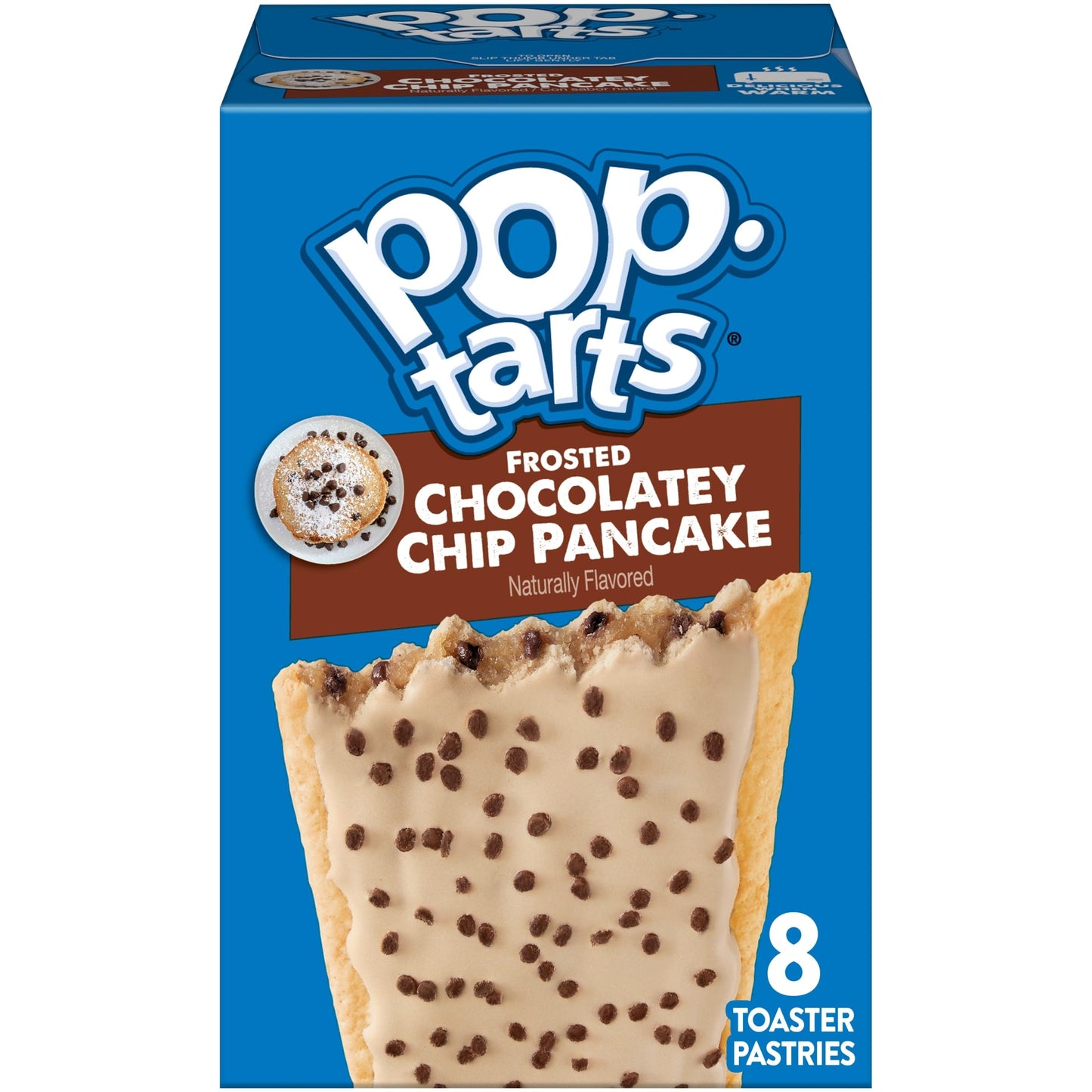 Pop-Tarts Toaster Pastries, Breakfast Foods, Kids Snacks, Frosted Chocolatey Chip Pancake (8 Pop-Tarts)