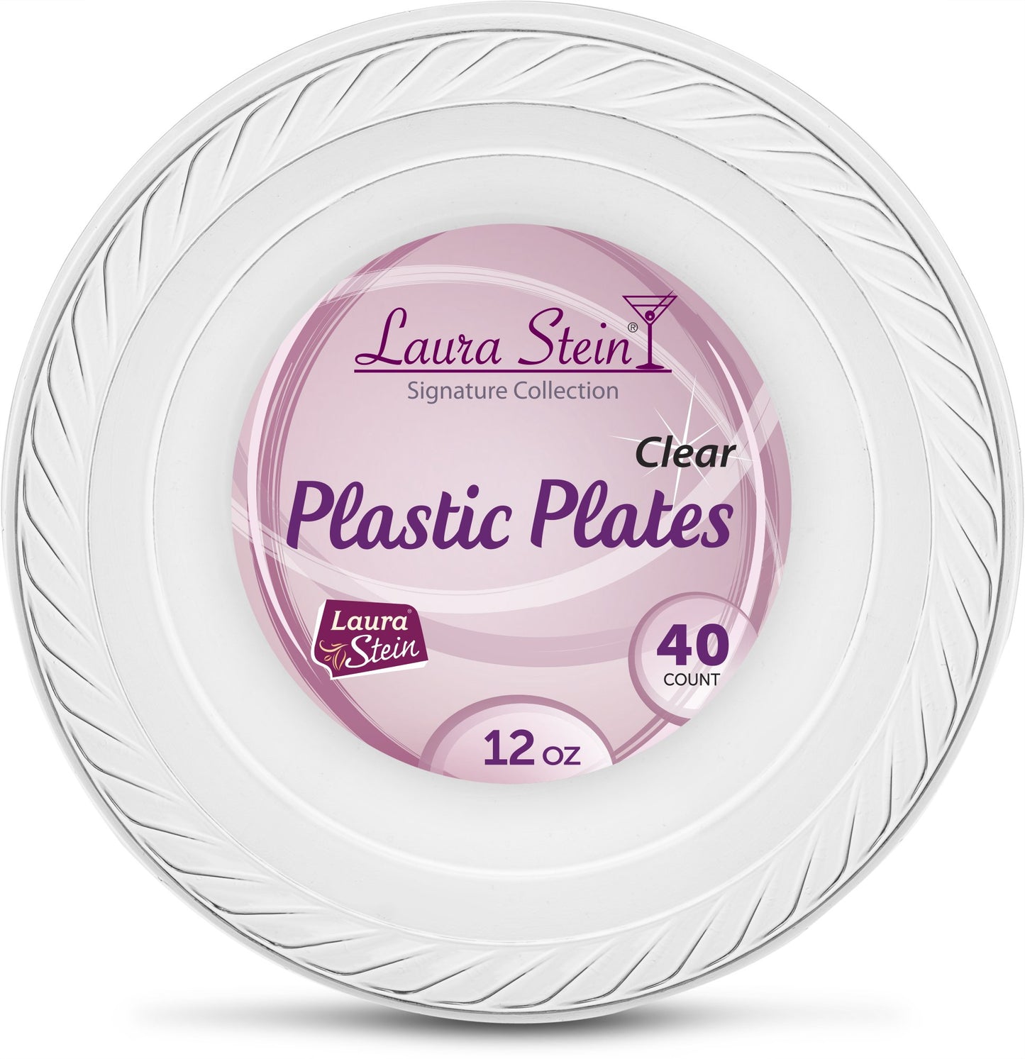 Laura Stein Crystal Clear Disposable Bowls (40 Count, 12 Oz) | Premium Soup Sized Plastic Party Bowls for Weddings, Events & Parties