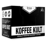 Koffee Kult Premium Decaf Colombia Medium Roast Coffee Single Serve coffee cups in pods - 64 count