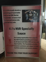 4 J's NVR Specialty sauce, Mango Strawberry,16 oz, Small Batch, NO thickeners or preservatives, Gluten Free, Vegetarian, Fruit Based Sauce