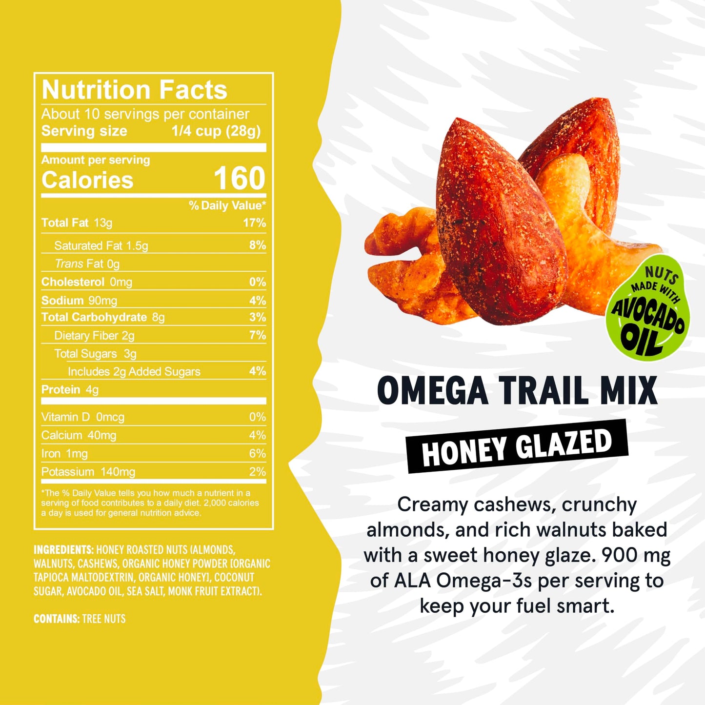 Wild Fox Trail Mix - Healthy Plant-Based Snack Made With Pure Avocado Oil And No Refined Sugar Or Seed Oils Ideal For Vegan Gluten-Free And Paleo