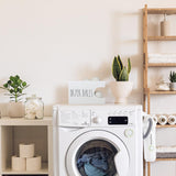 Dryer Ball Holder for Laundry Room, Dryer Balls Container Wall Mount, Wood Dryer Balls Storage Organizer, Wool Dryer Ball Dispenser Basket (White)
