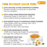 Lavendium, Premium 4oz Dried Chamomile Flowers, 100% Natural & Pure Whole Chamomile Blossoms, No Additives or Preservatives, Non-GMO, Plant-Based