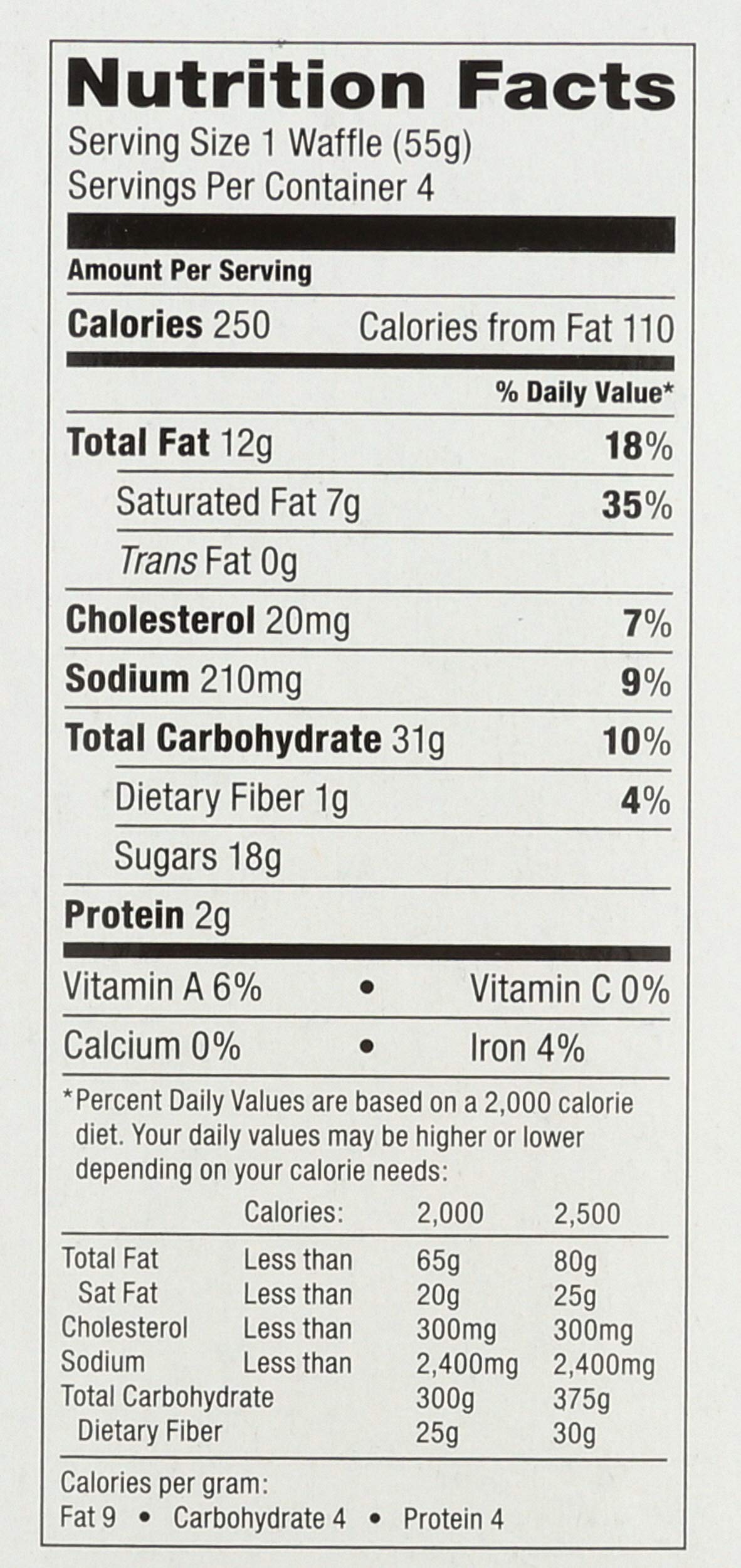 JULIANS RECIPE Natural Waffle, Belgium Vanilla, 7.76 Ounce (Pack of 12)