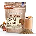 MEGAPLANTS Adaptogenic Mushroom Chai Tea (30 Servings) | No Crash Energy & Focus Blend with Lion’s Mane, Reishi, Turkey Tail, Cordyceps & Chaga |