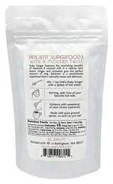 SAKU Tea, Ruby Ginger Beetroot Latte Blend, Super Food Latte, 3oz Bag
