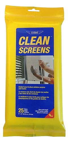 Ettore Clean Screens, 25 Wipes Per Pack