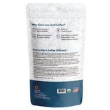 Alex's Low Acid Organic Coffee 12oz Bag - Half Caff Whole Bean (Pack of 1)
