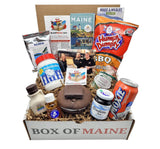 10-Item Gift Pack - Whoopie Pie, Fluff, Moxie Soda, Maine Maple Syrup,Blueberry Honey, Humpty Dumpty BBQ Chips, Needhams Chocolate, Coffee, Maine