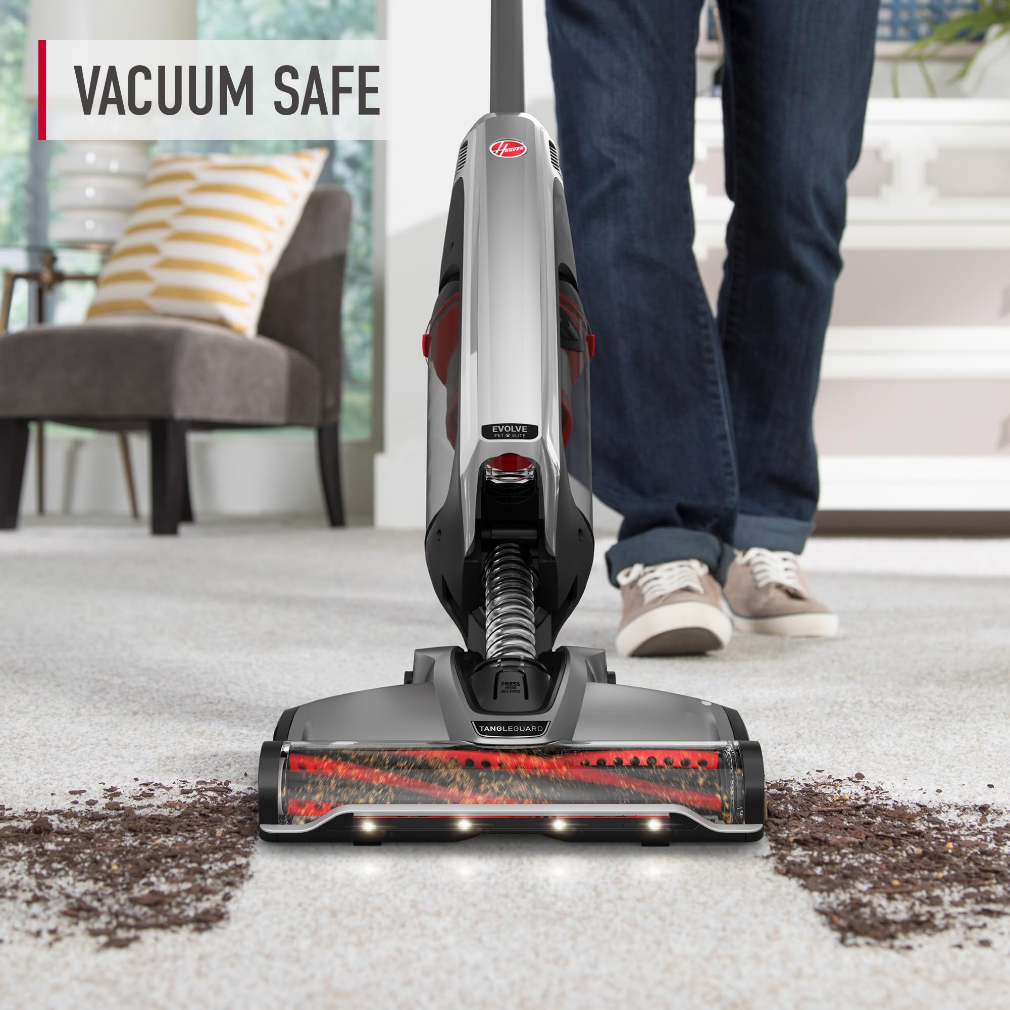 Hoover Pet Carpet and Room Refresher, 32 oz, Carpet Powder, Pet Odor Remover, Mountain Breeze Scent, Vacuum Cleaner Safe, For Use on Carpets, Rugs