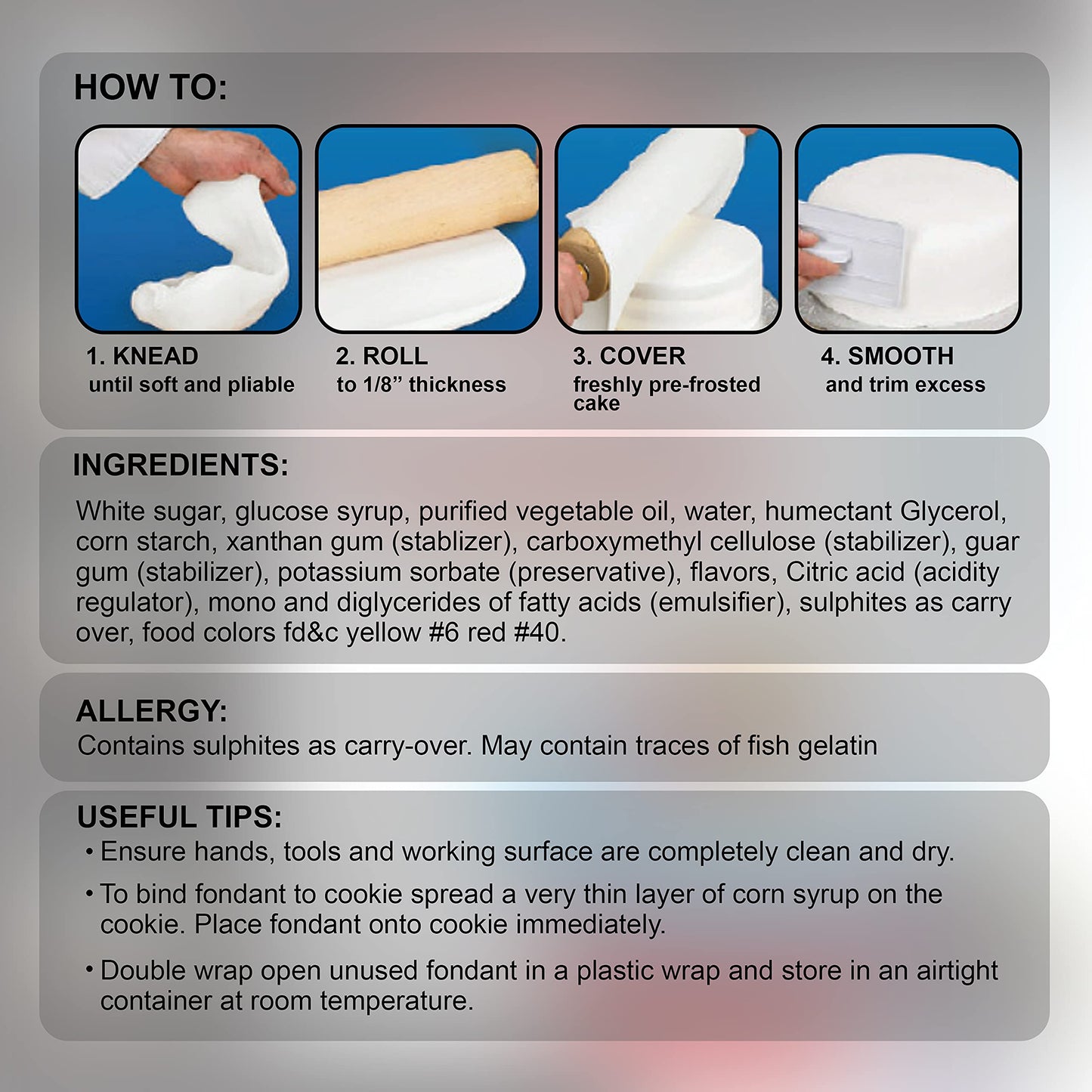 Baker's Choice Black Fondant Icing-4 oz.-Ready to Use Cake Decorating Frosting-Easy To Roll,Moldable,Kosher,Dairy Free,and Nut Free-Black Fondant