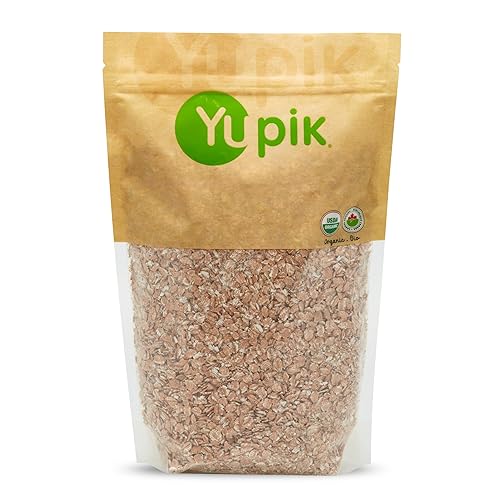 Yupik Organic Spelt Flakes, 2.2 lb (35.2 oz), Non-GMO, Kosher, Vegan, Made from Raw Whole Grains, Steamed, Rolled, & Lightly Roasted Flakes, Source