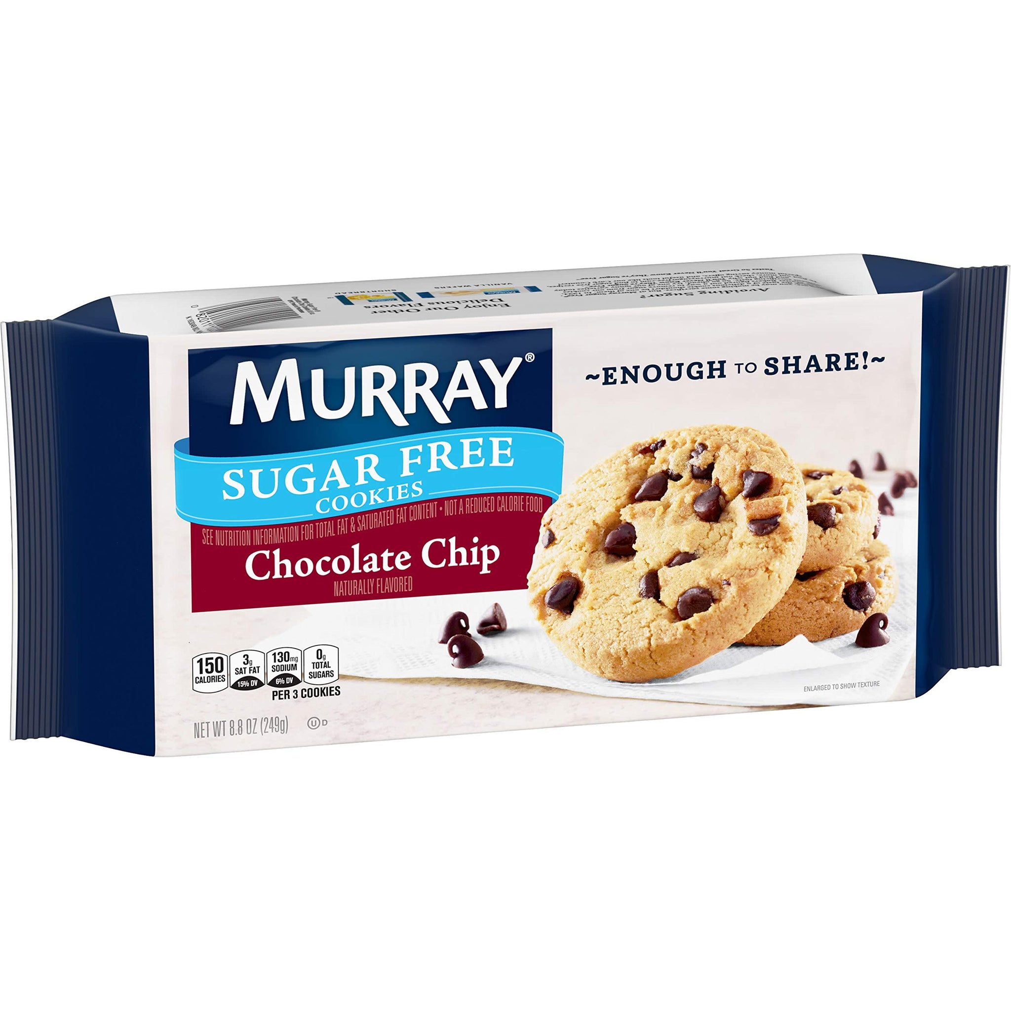 Murray Sugar Free Cookies, Chocolate Chip, 8.8 oz Tray