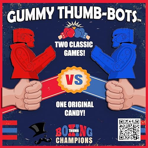 The Gummy Bear Guy® | Gummy Thumb-Bots - Two Classic Games, One Original Candy, 4 Pack